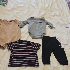 Baby Nike Baby Apparel Set - Tan, Gray, White, Black